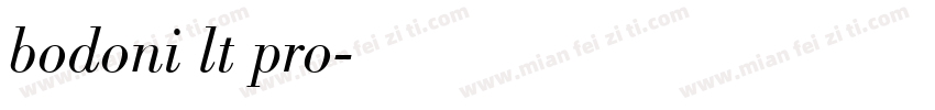 bodoni lt pro字体转换